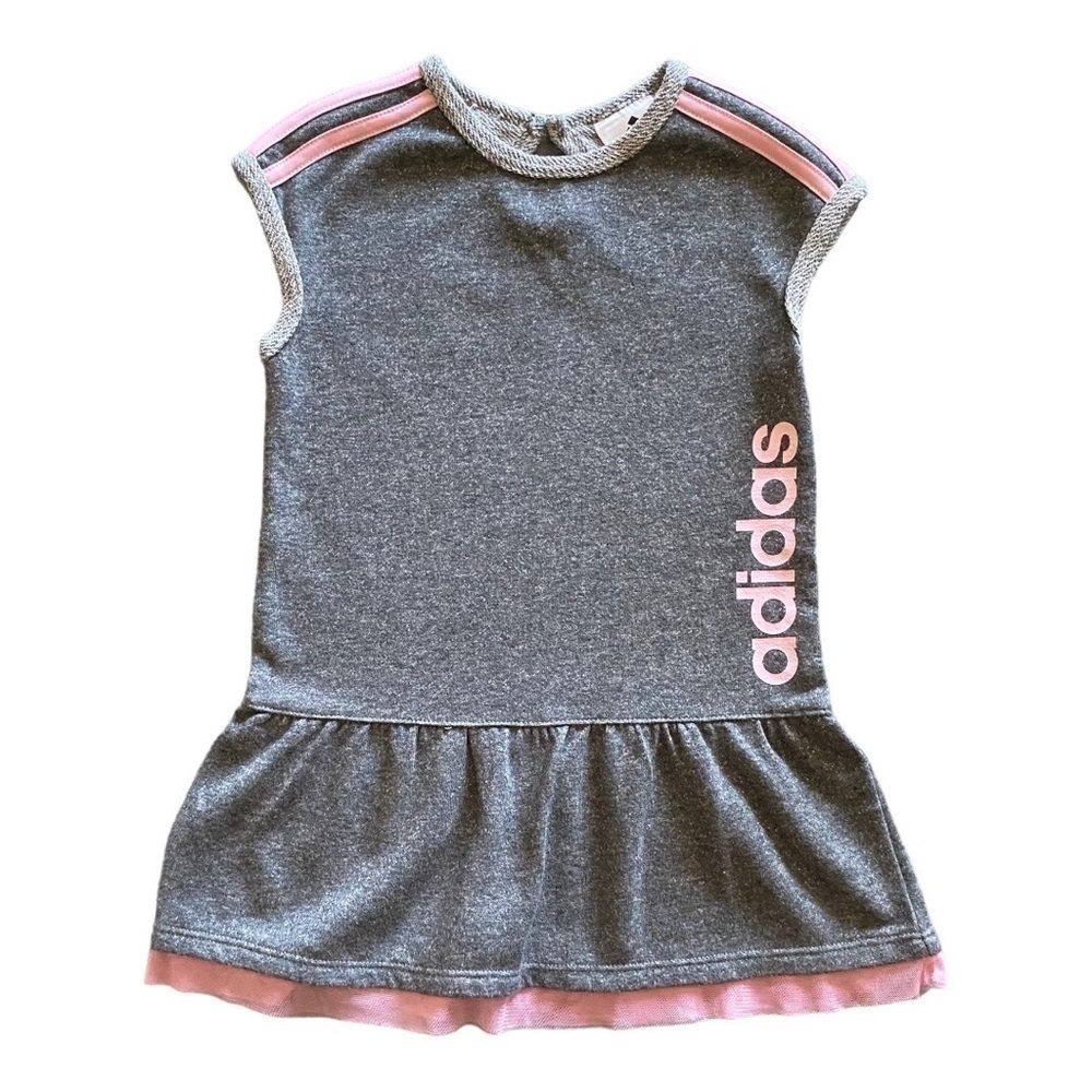 ADIDDAS-GRAY SHIMMER DRESS-SIZE 2T